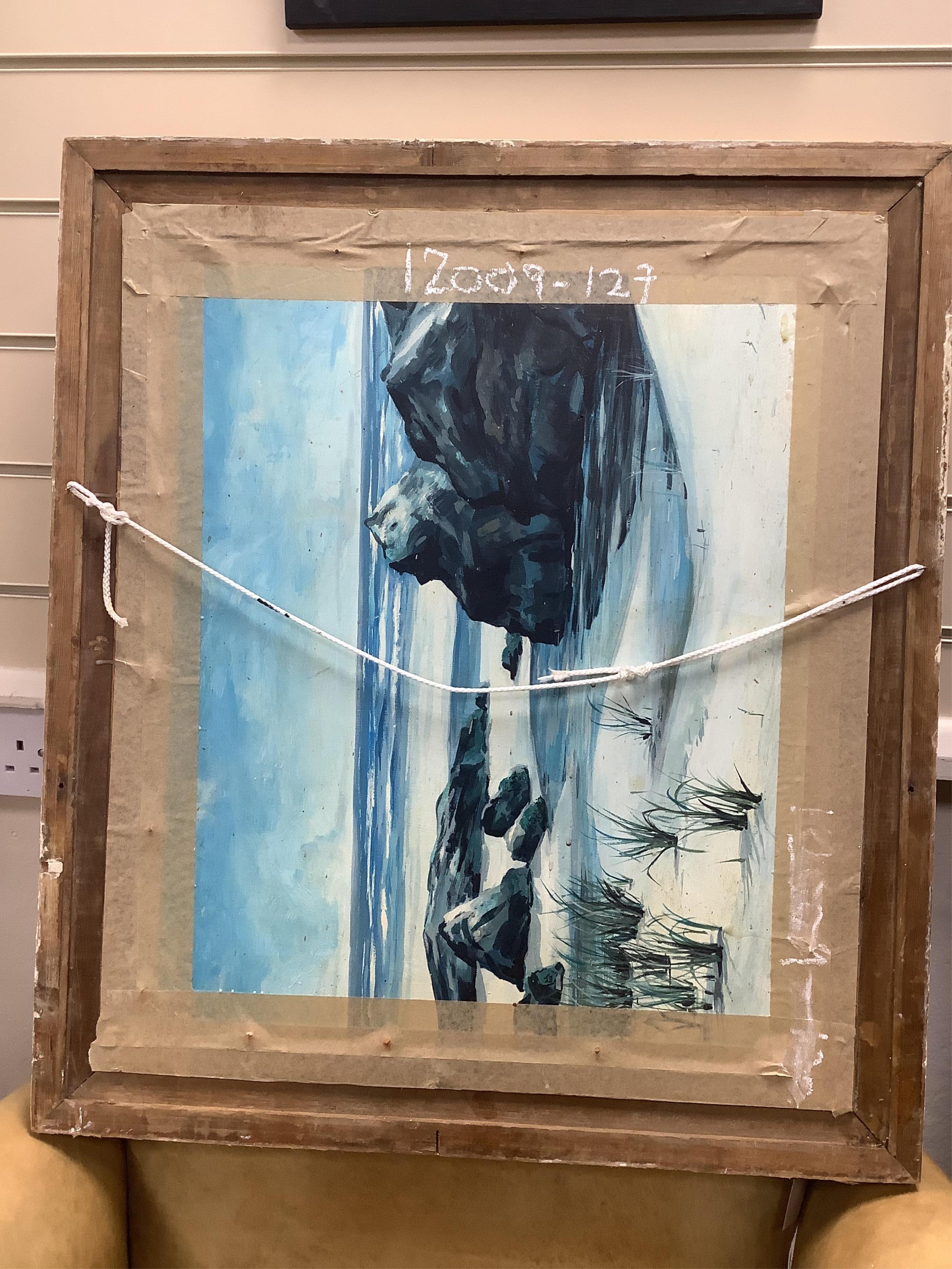 A decorative oil on board, Two figures, 53 x 44cm. Condition - good